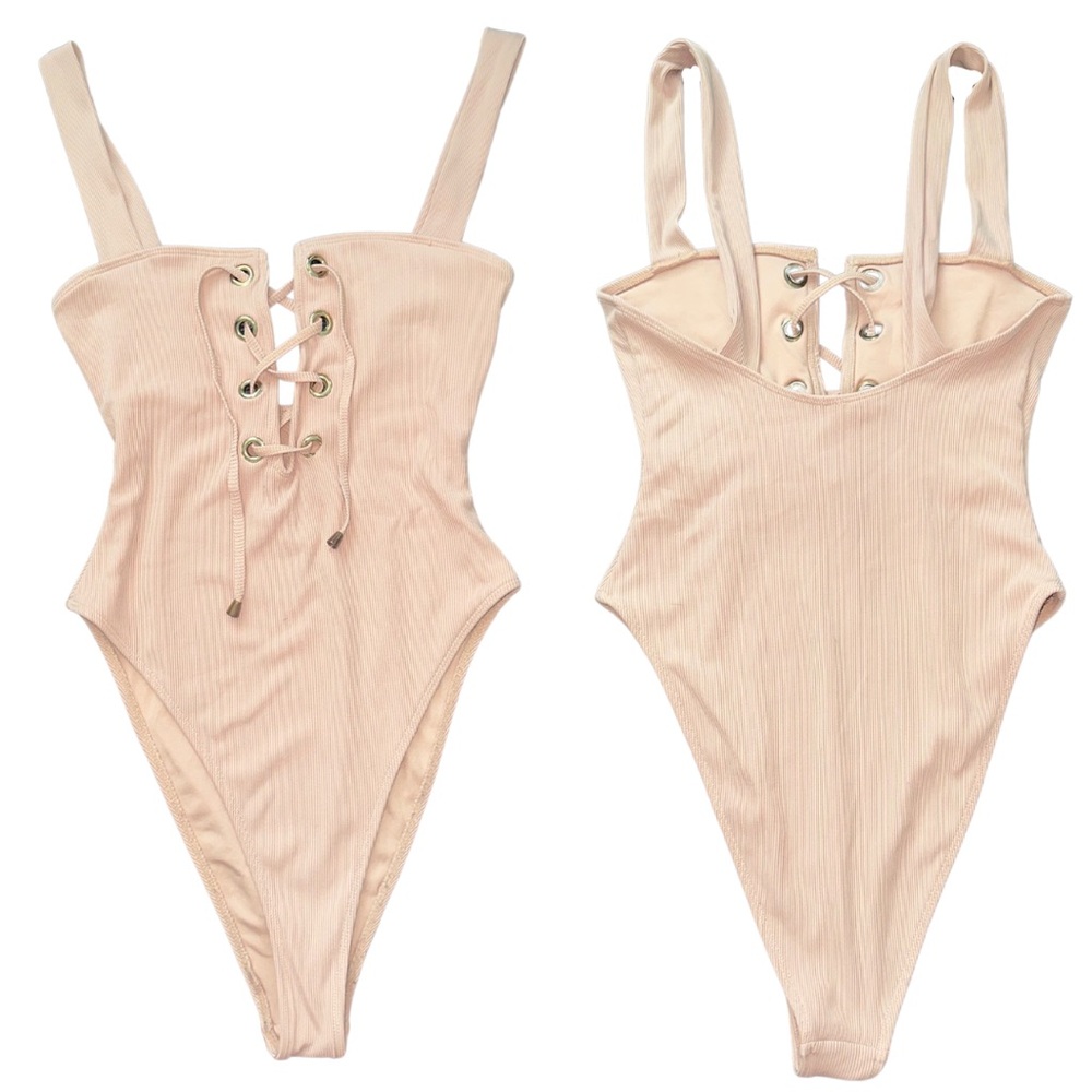 REVOLVE ~ High Leg Corset One Piece Bikini
